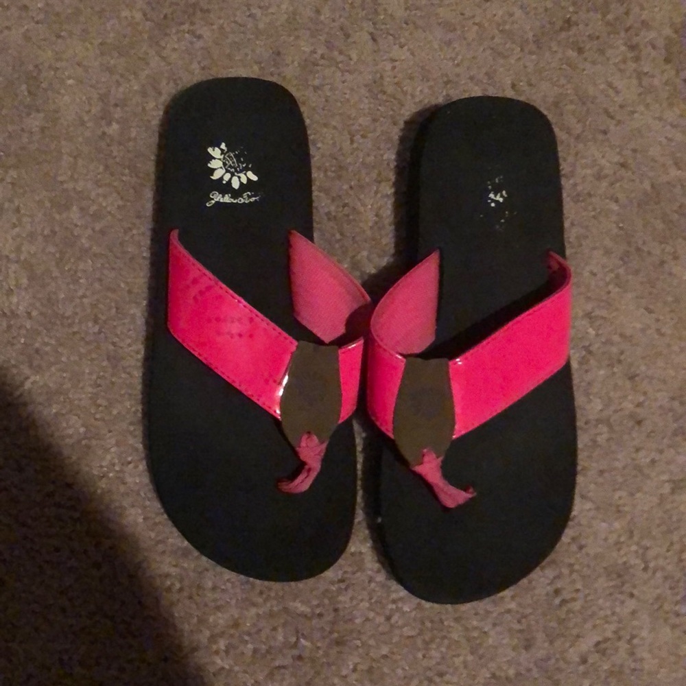 Yellow Box flip flops